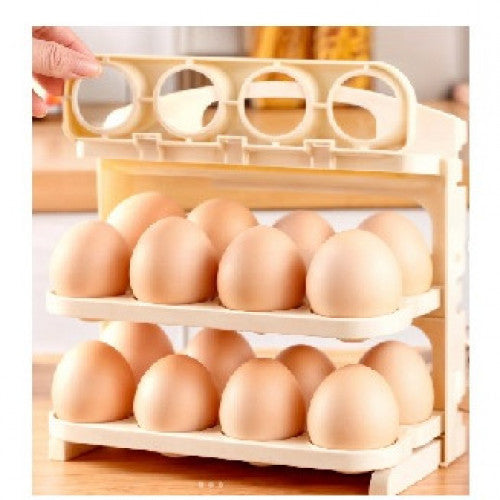 CAJA DE HUEVOS PLEGABLE 3 NIVELES 24 HUEVOS D-510 (80 UND X CAJA) D-510
