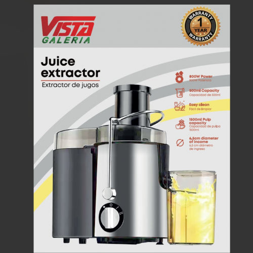 EXTRACTOR DE JUGO VISTA 800W (8 UND X CAJA) VB-290