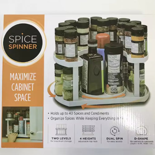 ESTANTE GIRATORIO DE DOBLE CAPA. PARA CONDIMENTOS 40 pz (SIN FRASCOS)