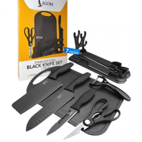 JUEGO DE CUCHILLOS 7 PIEZAS ( 60 UND X CAJA)