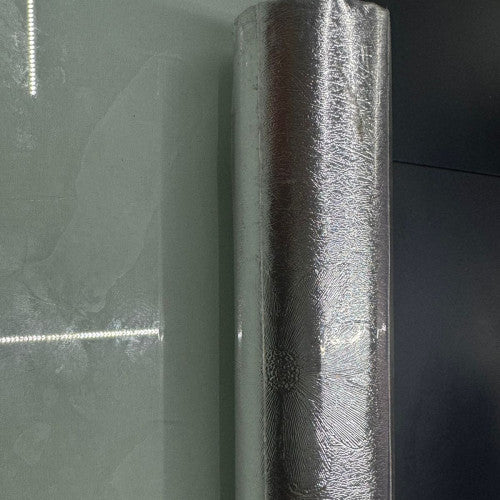 ROLLO DE PAPEL DE ALUMINIO ADHESIVO PARA COCINA 60CMX3M LISO FLOR (200 UND X CAJA)